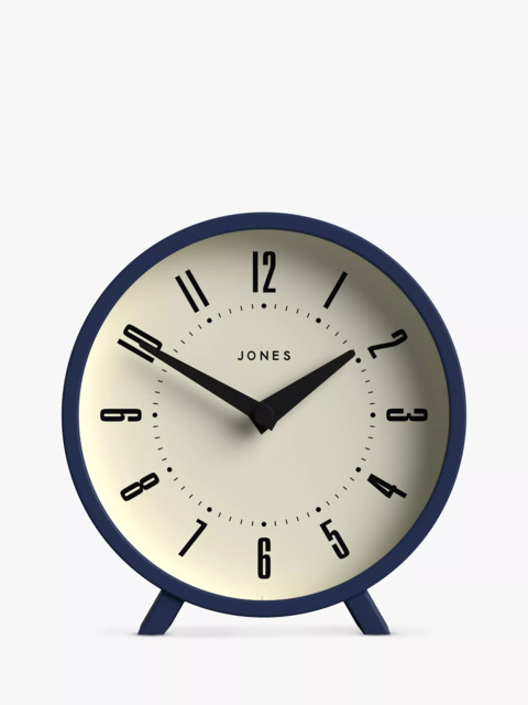 Jones Clocks Venus Analogue Mantel Clock, Indigo Blue - image 1