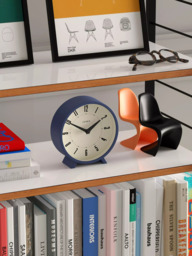 Jones Clocks Venus Analogue Mantel Clock, Indigo Blue - thumbnail 4