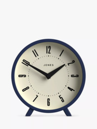 Jones Clocks Venus Analogue Mantel Clock, Indigo Blue - thumbnail 1