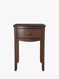 Laura Ashley Broughton 1 Drawer Bedside Table, Dark Brown - thumbnail 2