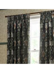 Morris & Co. Snakeshead Lined Pencil Pleat Curtains, Indigo/Leaf - thumbnail 2