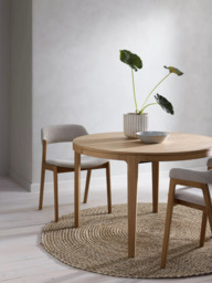 John Lewis Mira II Extending Round Dining Table, Oak - thumbnail 2