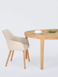 John Lewis Mira II Extending Round Dining Table, Oak - thumbnail 4