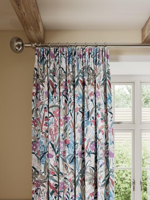 John Lewis Penelope Pair Blackout Lined Pencil Pleat Curtains, Dusty Mauve - image 1