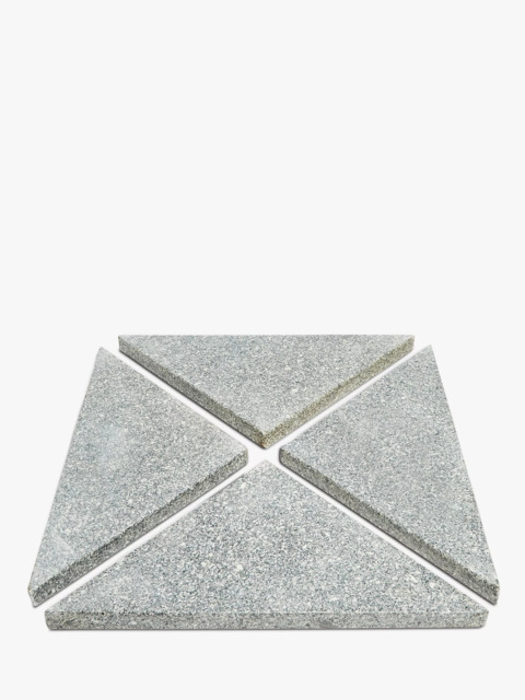 John Lewis Granite Slabs Parasol Base Weight, 60kg, Pack of 4, Grey - image 1