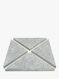 John Lewis Granite Slabs Parasol Base Weight, 60kg, Pack of 4, Grey - thumbnail 1