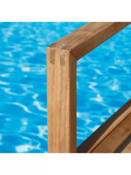 Barlow Tyrie Linear Wooden Garden Carver Chair, Teak - thumbnail 2