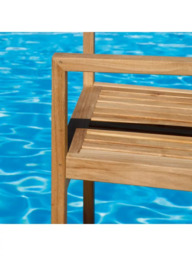 Barlow Tyrie Linear Wooden Garden Carver Chair, Teak - thumbnail 3
