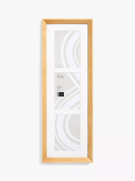 "John Lewis Isla Multi-aperture Photo Frame & Mount, 3 Photo, 5 x 7"" (13 x 18cm), FSC-Certified (Oak Wood)"
