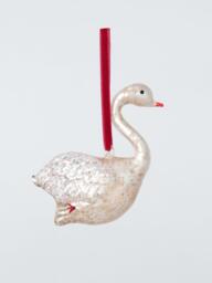John Lewis The Curator Swan Bauble, Silver