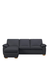 John Lewis Camden LHF Chaise Leather Sofa Bed, Light Leg - thumbnail 5