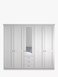 John Lewis Marlow 250cm Hinged Door Wardrobe with Mirror & 3 Drawers - thumbnail 2