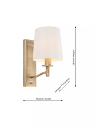Bay Lighting Eleanor Wall Light, Antique Brass - thumbnail 5