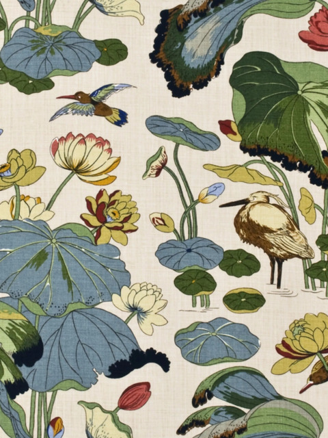 GP & J Baker Nympheus Made to Measure Curtains or Roman Blind, Stone/Pistachio - image 1