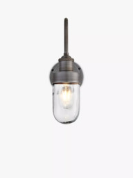 Industville Swan Neck Glass Tube Outdoor/Bathroom Wall Light - thumbnail 2