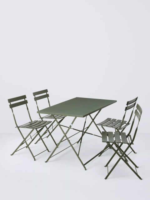 John Lewis Camden 4-Seater Rectangular Garden Dining Table & Chairs Set - image 1