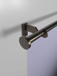 John Lewis Made to Order Select Eyelet Curtain Pole with Disc Finial, Wall Fix, Dia.25mm - thumbnail 4