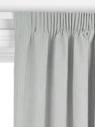 John Lewis Cotton Herringbone Stripe Made to Measure Curtains or Roman Blind, Blue Grey - thumbnail 3