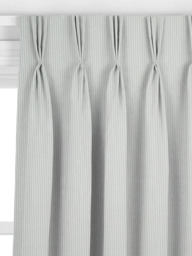 John Lewis Cotton Herringbone Stripe Made to Measure Curtains or Roman Blind, Blue Grey - thumbnail 6