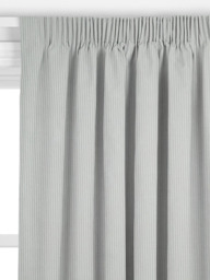 John Lewis Cotton Herringbone Stripe Made to Measure Curtains or Roman Blind, Blue Grey - thumbnail 2
