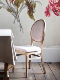 Laura Ashley Wellington Upholstered Dining Chair, Set of 2, Oak/Natural - thumbnail 5