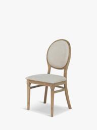 Laura Ashley Wellington Upholstered Dining Chair, Set of 2, Oak/Natural