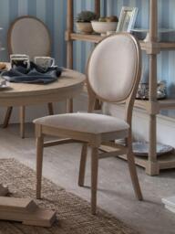 Laura Ashley Wellington Upholstered Dining Chair, Set of 2, Oak/Natural - thumbnail 6