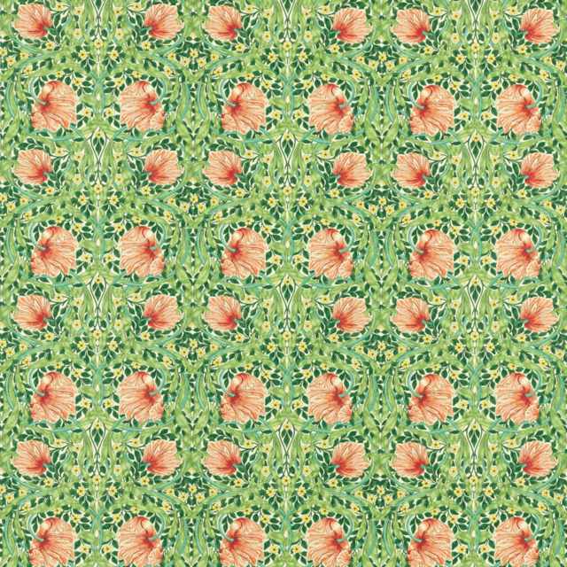 Morris & Co. Pimpernel Made to Measure Curtains or Roman Blind, Shamrock/Watermelon - image 1