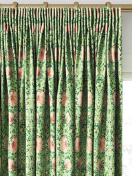 Morris & Co. Pimpernel Made to Measure Curtains or Roman Blind, Shamrock/Watermelon - thumbnail 2