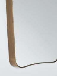 John Lewis Mid-Century Curved Metal Frame Wall Mirror, 70 x 50cm, Antique Brass - thumbnail 2