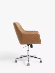 John Lewis Gerry Office Chair, PU Vinyl, Tan - thumbnail 3