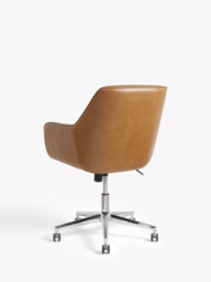 John Lewis Gerry Office Chair, PU Vinyl, Tan - thumbnail 4