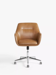 John Lewis Gerry Office Chair, PU Vinyl, Tan - thumbnail 2