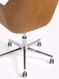 John Lewis Gerry Office Chair, PU Vinyl, Tan - thumbnail 5