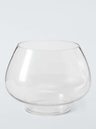 John Lewis Oval Glass Vase, H28.5cm, Clear