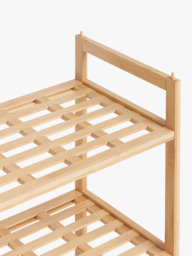 John Lewis Bamboo Shoe Rack, 3 Tier - thumbnail 4