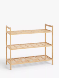 John Lewis Bamboo Shoe Rack, 3 Tier - thumbnail 1