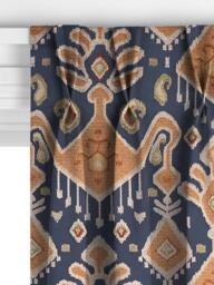 John Lewis Annisa Ikat Made to Measure Curtains or Roman Blind, Navy - thumbnail 5