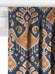 John Lewis Annisa Ikat Made to Measure Curtains or Roman Blind, Navy - thumbnail 3