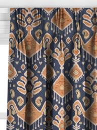 John Lewis Annisa Ikat Made to Measure Curtains or Roman Blind, Navy - thumbnail 6