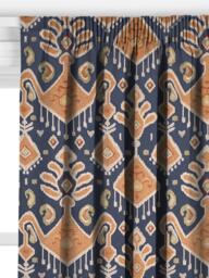 John Lewis Annisa Ikat Made to Measure Curtains or Roman Blind, Navy - thumbnail 2