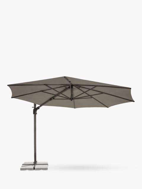KETTLER Luna Aluminium Cantilever Round Parasol & Base, 3m - image 1