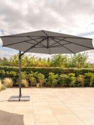 KETTLER Luna Aluminium Cantilever Round Parasol & Base, 3m - thumbnail 2