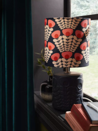 Orla Kiely Pink Stem Ceramic Table Lamp, Navy/Pink - thumbnail 6