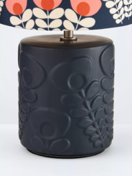 Orla Kiely Pink Stem Ceramic Table Lamp, Navy/Pink - thumbnail 4
