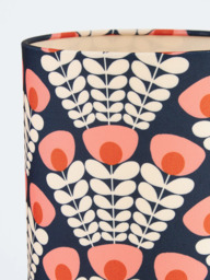 Orla Kiely Pink Stem Ceramic Table Lamp, Navy/Pink - thumbnail 3
