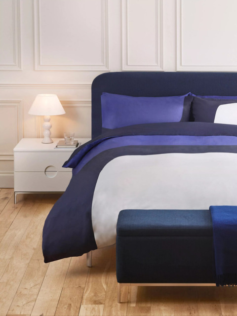Jasper Conran London 300 Cotton Thread Colour Block Duvet Cover Set - image 1