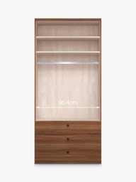 John Lewis Marlow 100cm Hinged Wardrobe with Left Mirror & 3 Drawers - thumbnail 4