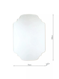 Laura Ashley Rochelle Bevelled Glass Wall Mirror, 72 x 100cm, Clear - thumbnail 4