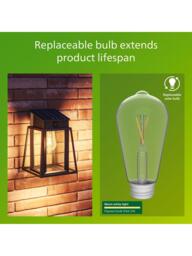 Philips Lysin Ultra Efficient Solar Power Motion Sensor Wall Light, Black - thumbnail 3